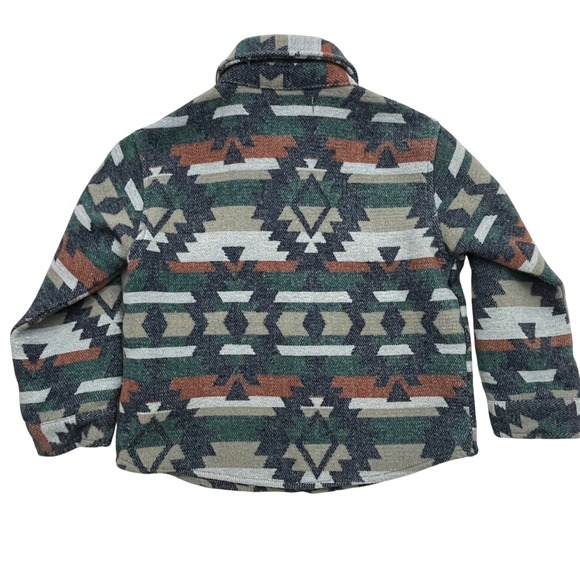 Zara Kids Limited‎ Edition Southwest Style Shacket Shirt Aztec  Heavyweight Sz 6 - Picture 2 of 8